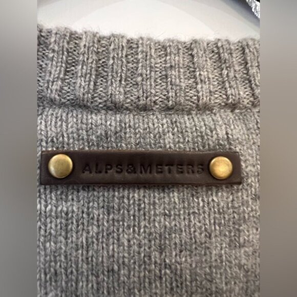 NWOT ALPS & Meters Cashmere Alpine Knit Ski Race Sweater - Picture 7 of 7